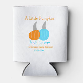 A little pumpkin is on it's way baby shower orange dosenkühler