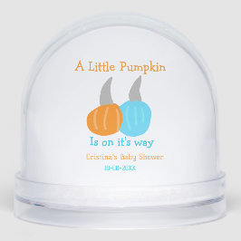 A little pumpkin is on it's way baby shower orange schneekugeln