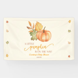 A Little Pumpkin Is On The Way! Baby Shower Banner