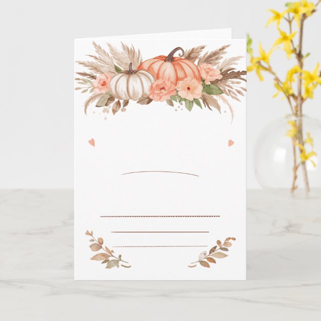 A Little Pumpkin Is on the Way Baby Shower Card  Karte (Gelbe Blume)