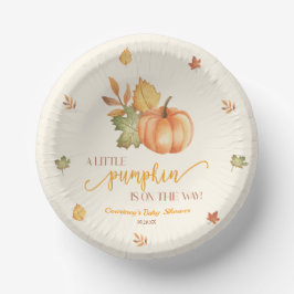 A Little Pumpkin Is On The Way! Baby Shower Pappteller