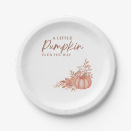 A Little Pumpkin Is On the Way Dessert Plate Pappteller