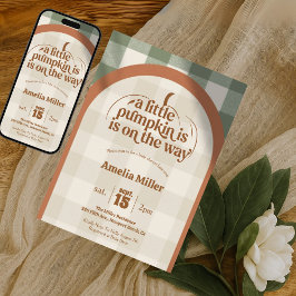 A Little Pumpkin Is On The Way Fall Baby Shower Einladung