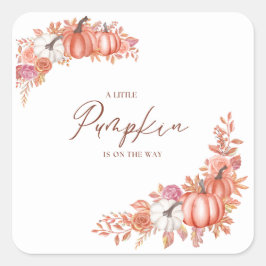 A Little Pumpkin Is On the Way Paper Napkin Quadratischer Aufkleber