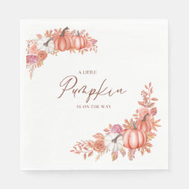 A Little Pumpkin Is On the Way Paper Napkin Serviette