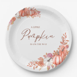A Little Pumpkin Is On the Way Table Top Plaque Pappteller