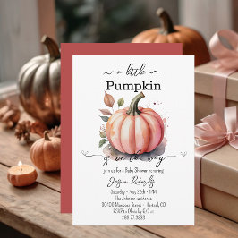 A Little Pumpkin Pink Baby Shower Invitation Einladung