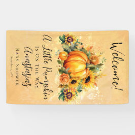 A Little Pumpkin | Sunflowers Fall Baby Shower Banner