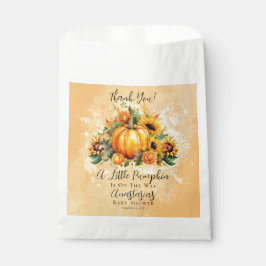 A Little Pumpkin | Sunflowers Fall Baby Shower Geschenktütchen