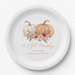 A Little Pumpkin Wildflower Baby Shower Pappteller