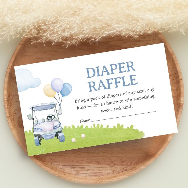 A Little Putter Golf Baby Shower Diaper Raffle Begleitkarte (Golf A Little Putter Baby Shower Diaper Raffle)