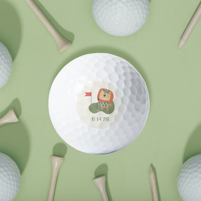 A Little Putter Golf Baby Shower Favor Preppy Boy  Golfball (Personalize with baby’s due date or initials for a thoughtful keepsake baby shower favor.)