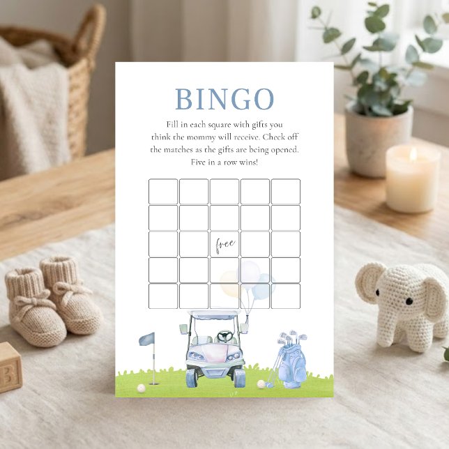 A Little Putter Golf Shower Bingo Game (Golf Baby Shower Bingo Game)