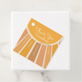 A Little ray of Sunshine Baby Shower Thank You Geschenkanhänger
