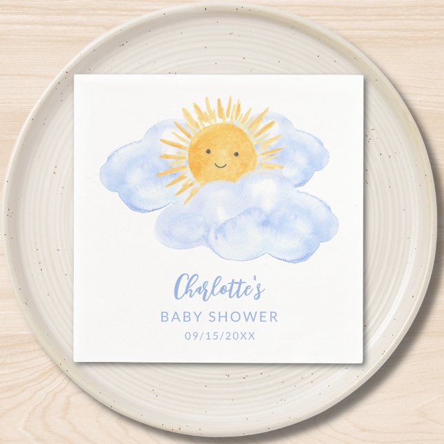 A Little Ray Of Sunshine Boy's Baby Shower Serviette (Von Creator hochgeladen)