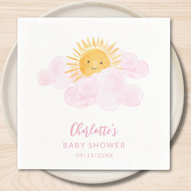A Little Ray Of Sunshine Girl's Baby Shower Serviette (Von Creator hochgeladen)