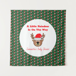 A Little Reindeer Is On The Way Wandteppich