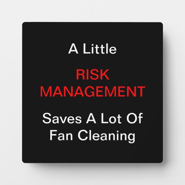 "A LIttle Risk Management" Plaques Fotoplatte (Vorderseite)