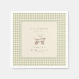 A Little Sprout is on the Way Baby Shower Serviette