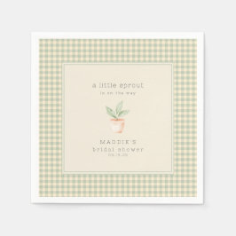 A Little Sprout is on the Way Baby Shower Serviette