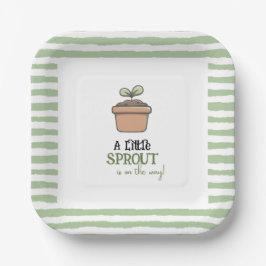 A Little Sprout on the Way Baby Shower Invitation Pappteller