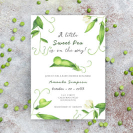 A Little Sweet Pea Is On The Way Baby Shower Einladung