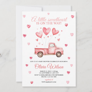 A Little Sweetheart Baby Shower Invitation Einladung