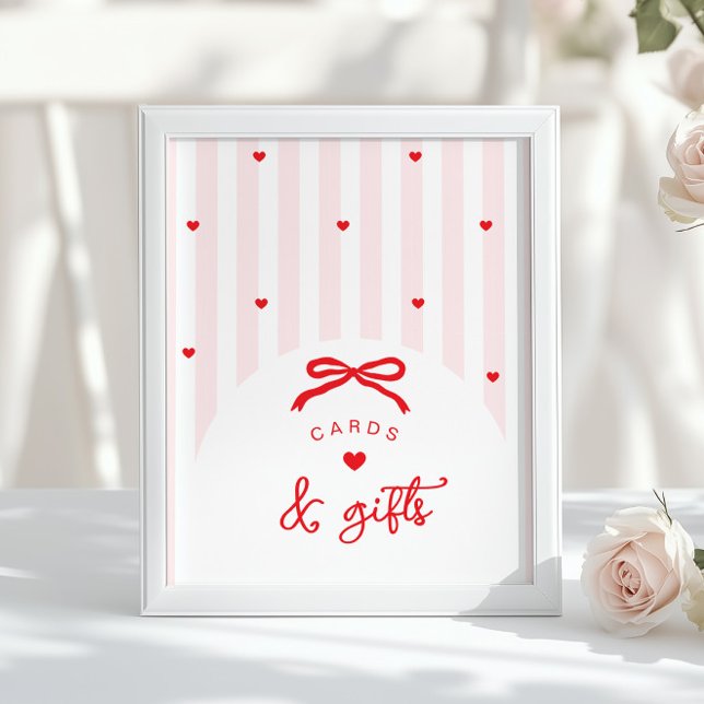 A Little Sweetheart Cards and gifts Pink Red Bow Poster (Von Creator hochgeladen)