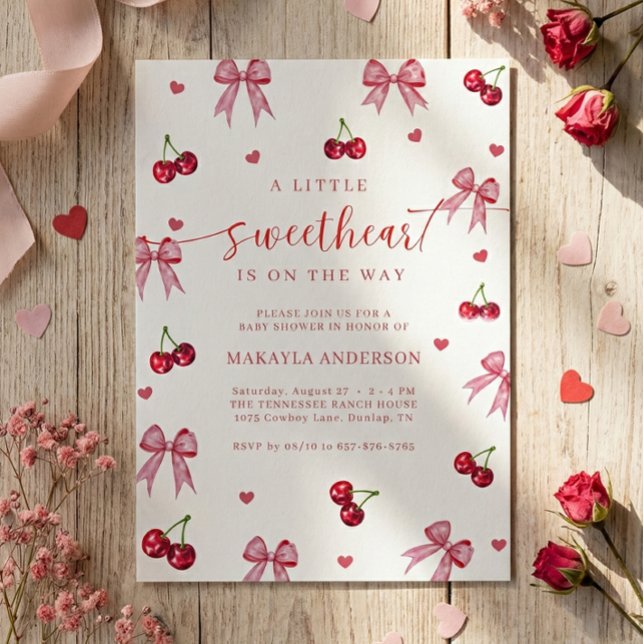 A Little Sweetheart Valentine Baby Shower Einladung (Von Creator hochgeladen)
