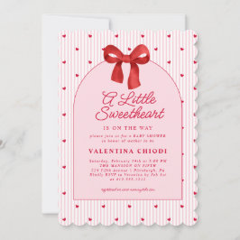 A Little Sweetheart Valentine Coquette Baby Shower Einladung