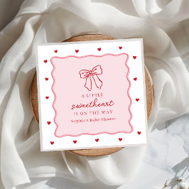 A Little Sweetheart Valentine's Baby Shower Serviette