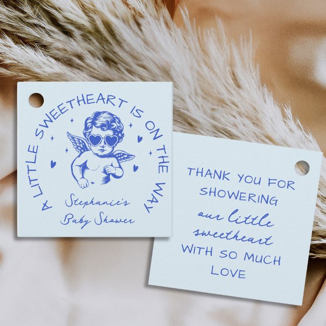 A Little Sweetheart Valentines Boy Baby Shower Geschenkanhänger (Von Creator hochgeladen)