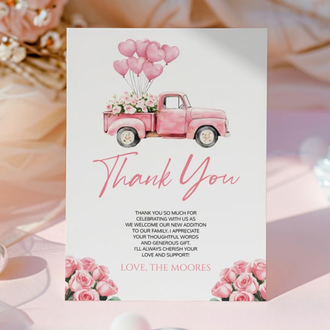 A Little Sweetheart Valentine's Day Baby Shower Dankeskarte (Von Creator hochgeladen)