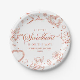 A Little Sweetheart Valentine's Day Baby Shower Pappteller