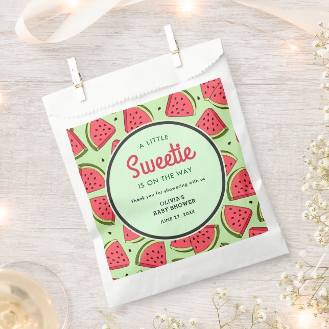 A Little Sweetie Watermelon Baby Shower Thank You  Geschenktütchen (Ausgeschnitten)