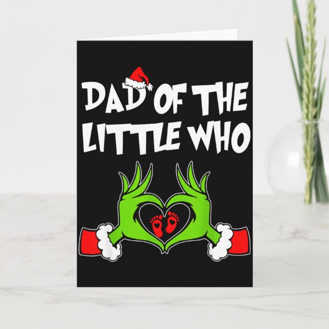 A Little Who Is Due Christmas Pregnancy Announceme Karte (Vorderseite)