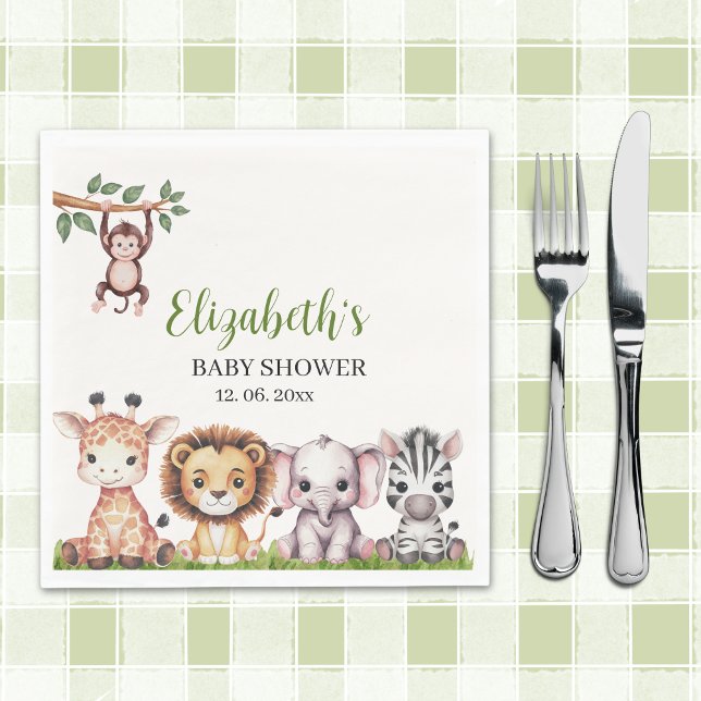 A Little Wild One is On the Way - Baby shower boy Serviette (Von Creator hochgeladen)