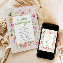 A little wildflower baby girl shower