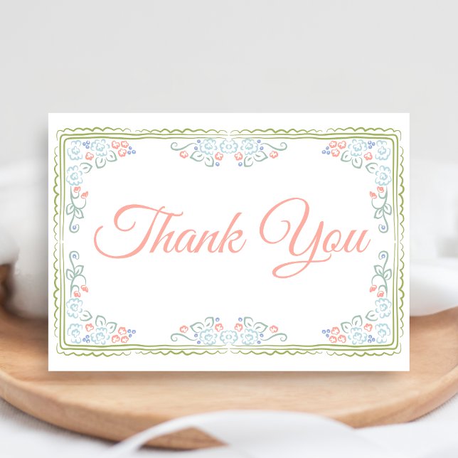 A Little Wildflower Baby Shower Dankeskarte (Wildflower Baby Shower Thank you Card)