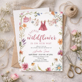 a little wildflower baby shower einladung