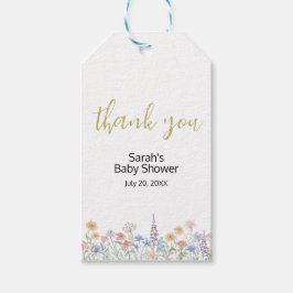 A little Wildflower Baby Shower Thank You Geschenkanhänger