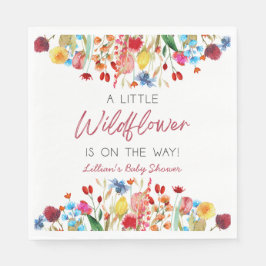 A Little Wildflower Is On The Way Baby Shower Serviette