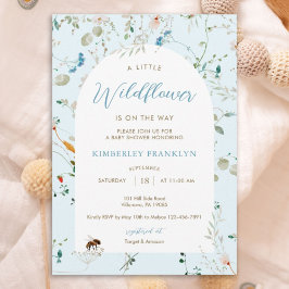 A little Wildflower Wild Flower Boy Baby Shower Einladung