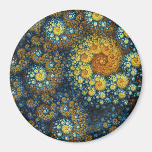 "a.lone" Blue Bio Spiral Fraktal Magnet