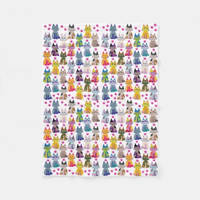 A lot the happy cat fleecedecke (Vorderseite)