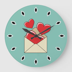 A Love Letter Große Wanduhr
