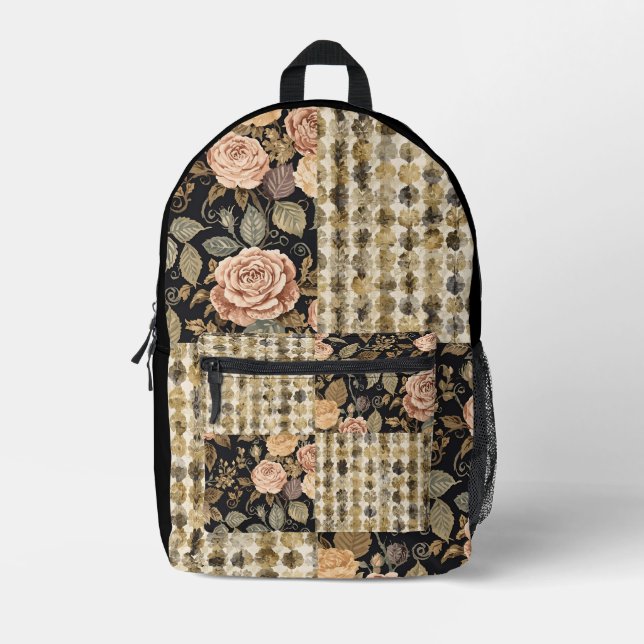 A Lovely Blend of Flowers and Motif Design  Bedruckter Rucksack (Vorderseite)