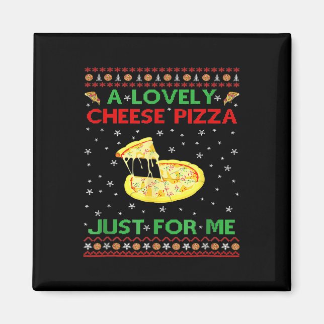 A Lovely Käse Pizza Alone Funny Kevin X Mas Zuhaus Magnet (Vorne)