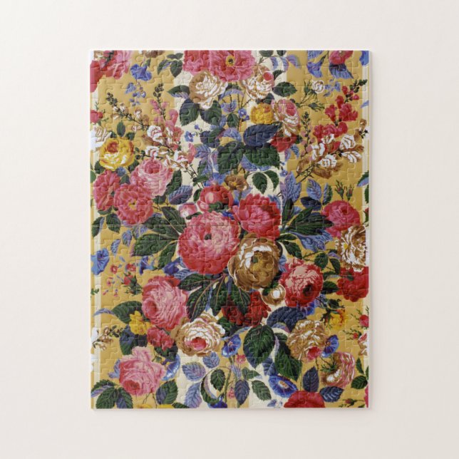 A Lovely Philip Jacobs Fabric Floral Jigsaw Puzzle (Vertikal)