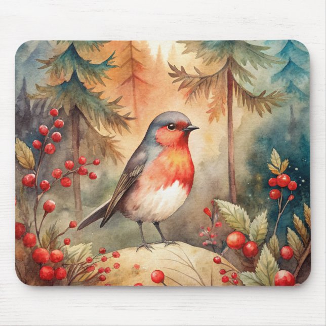 A lovely Robin in Autumn Mousepad (Vorne)